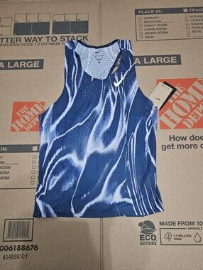 Nike AeroSwift Dri Fit Adv Running Blue Singlet Tank